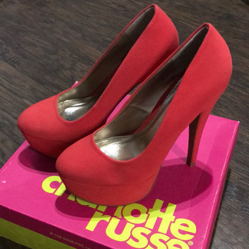 Coral color heels